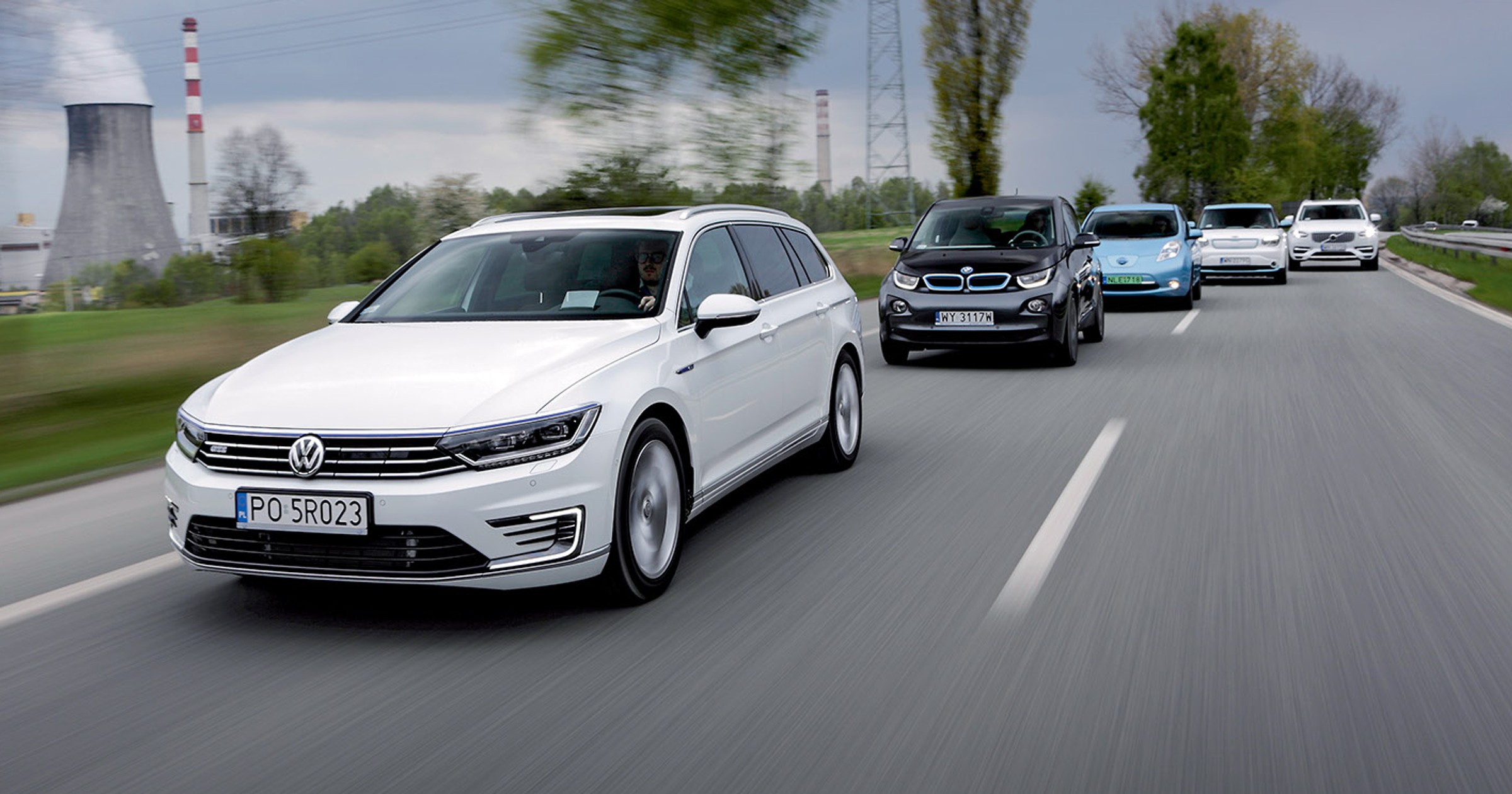 BMW i3 vs Kia Soul EV vs Nissan Leaf vs VW Passat GTE vs Volvo XC90 T8