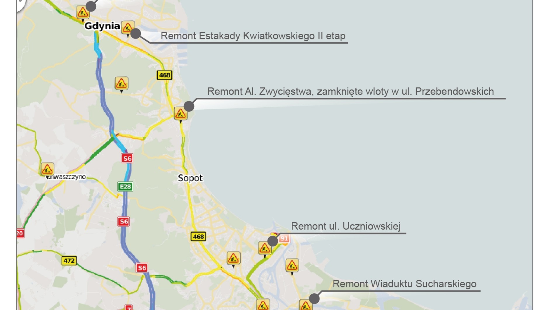 Remonty w drodze na długi weekend