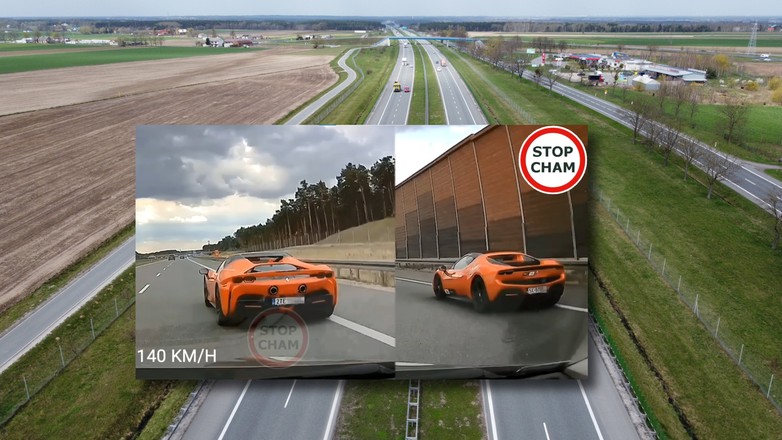 Kierowcy Ferrari urządzili sobie wyścig na autostradzie A1