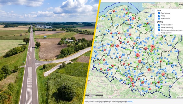 Mapa CANARD. Odcinkowe pomiary prędkości i fotoradary, lipiec 2026 r.