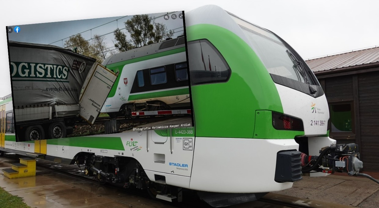 Kierowca TIR-a nie zdążył uciec. Flirt uderzył w naczepę