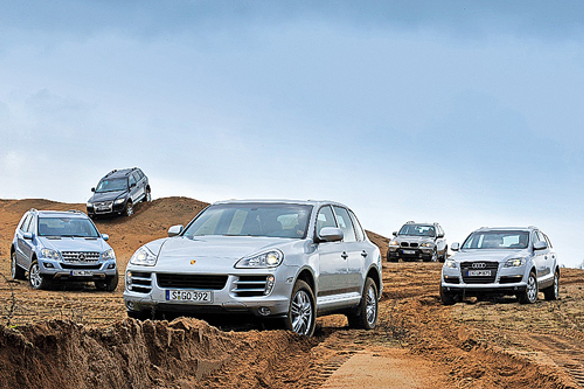 Luksusowe SUV-y z silnikami diesla: BMW X5 kontra Volkswagen Touareg, Porsche Cayenne, Mercedes ML i Audi Q7