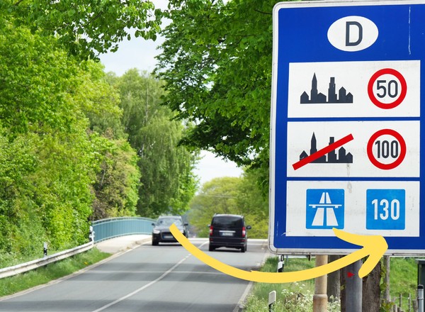 Ten znak drogowy w Niemczech zaskakuje Polaków. Co oznaczają liczby na niebieskim tle?