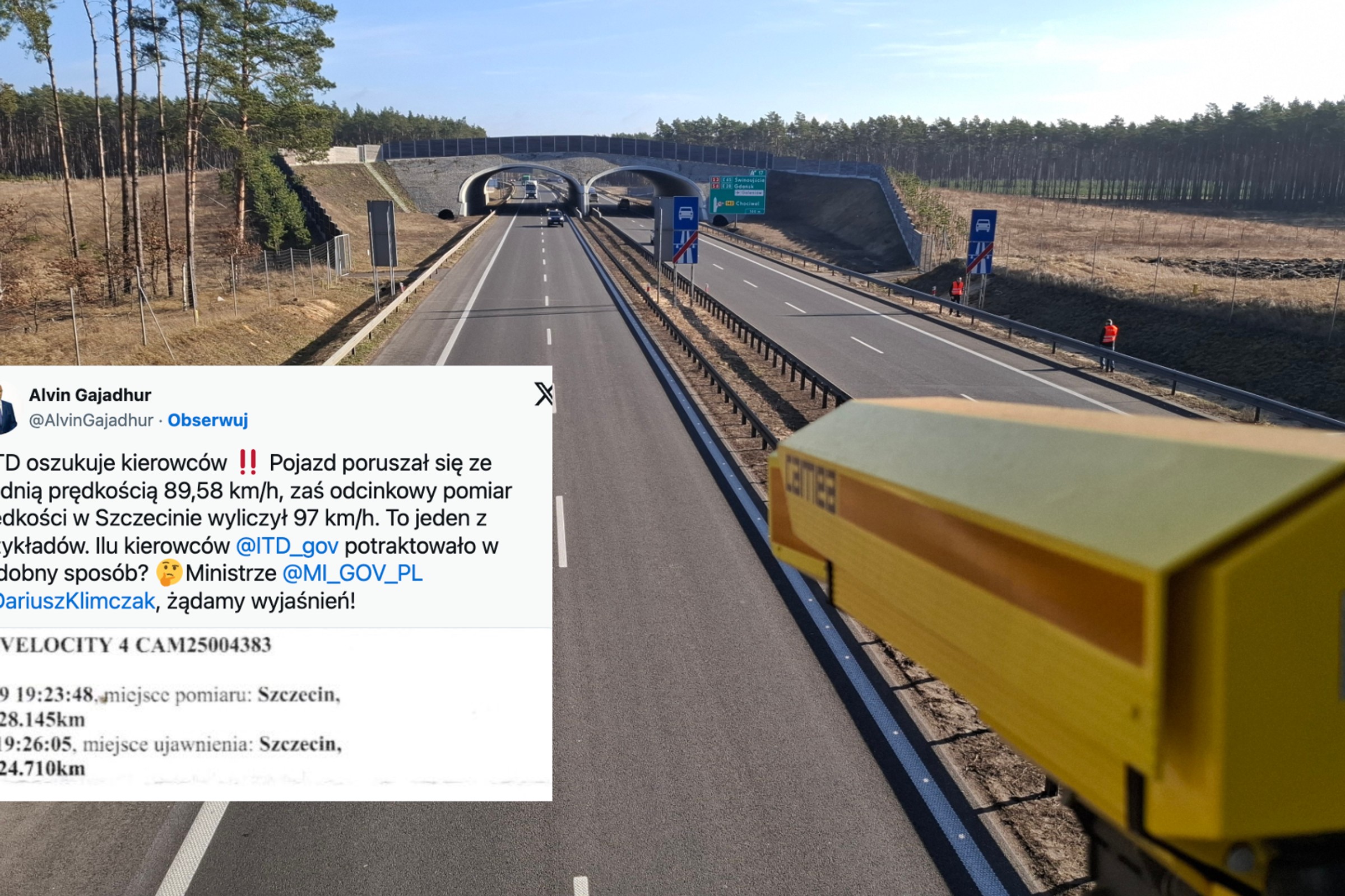 Odcinkowy pomiar prędkości zawyżał wyniki. Dostałeś wezwanie? Jest komunikat CANARD