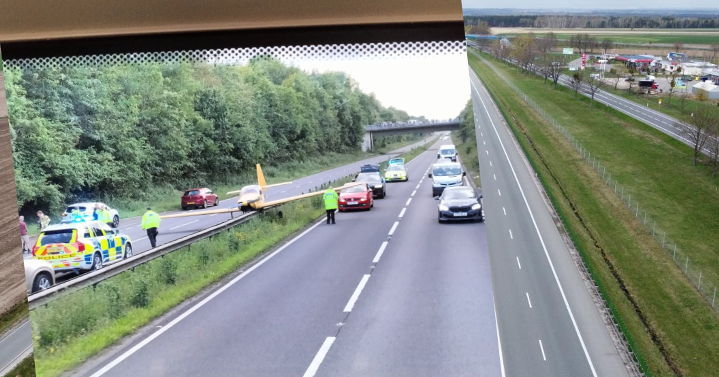 Samolot wylądował na środku autostrady w Anglii