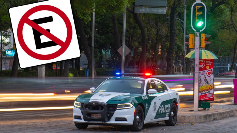 Nadchodzi znak drogowy z literą E