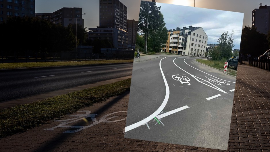 Droga osiedlowa w Poznaniu stała się drogą rowerową