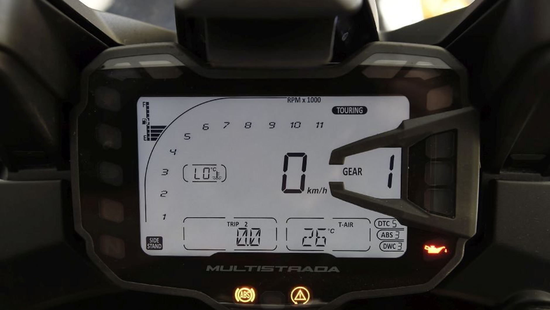 Ducati Multistrada 1200 - nowy wyświetlacz