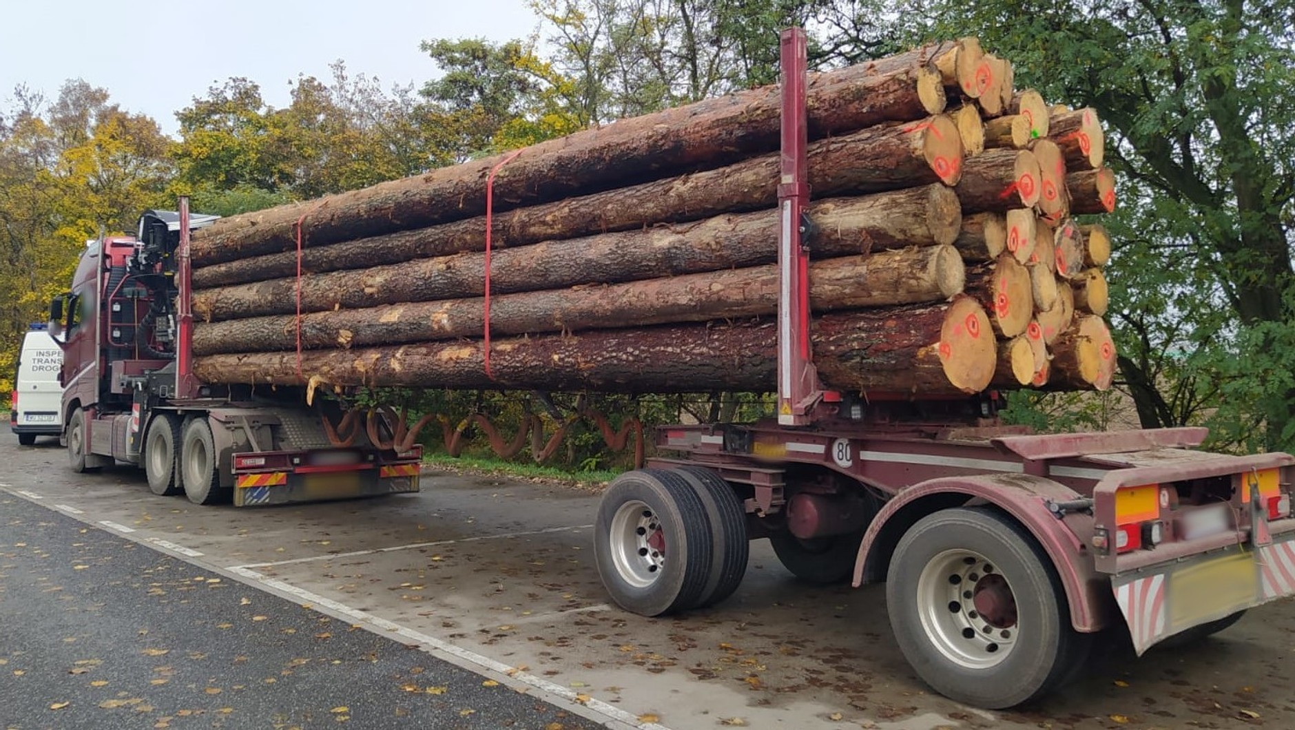 Zbyt ciężki transport drewna