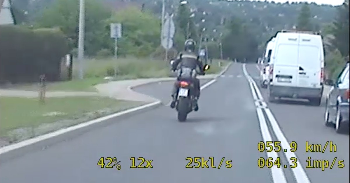 Motocyklista stracił prawo jazdy na trzy miesiące