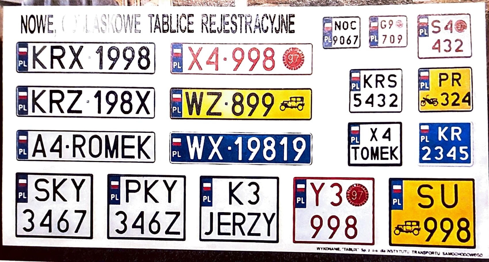 Nowe tablice rejestracyjne