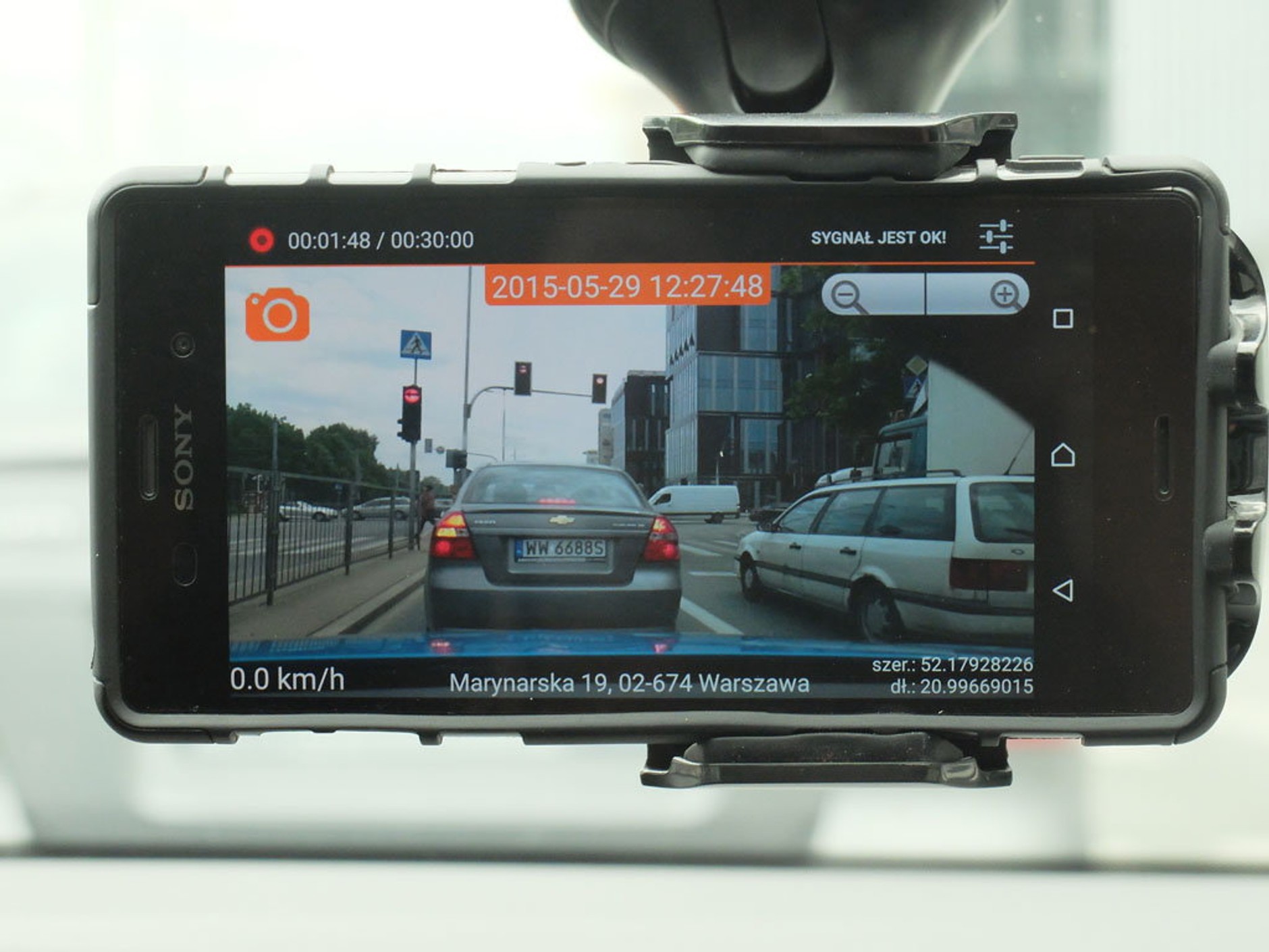 Road Recorder aplikacja wygona w obsłudze