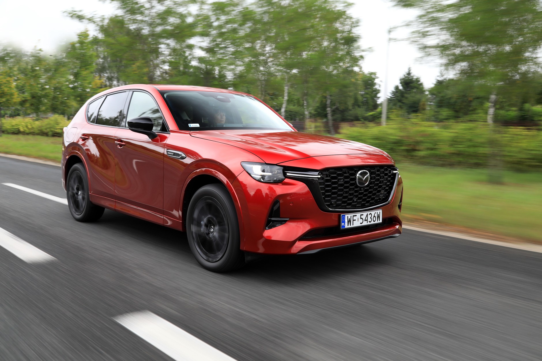 Mazda obiecuje, że hybrydowe CX-60 osiąga ze startu 100 km/h w 5,8 s. My uzyskaliśmy  wynik gorszy o 0,5 s.