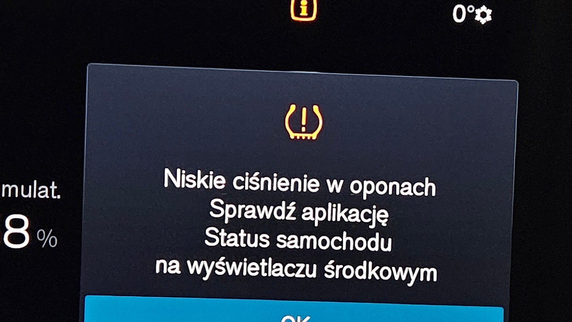 Takiego komunikatu lepiej nie ignorować. Po pierwsze, to niebezpieczne. Po drugie: jazda ze zbyt niskim ciśnieniem to wyrok śmierci dla opony i felgi.