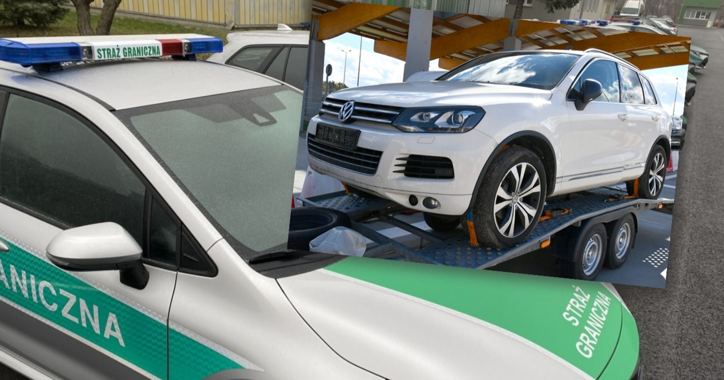 Volkswagen Touareg odzyskany przez polskich strażników