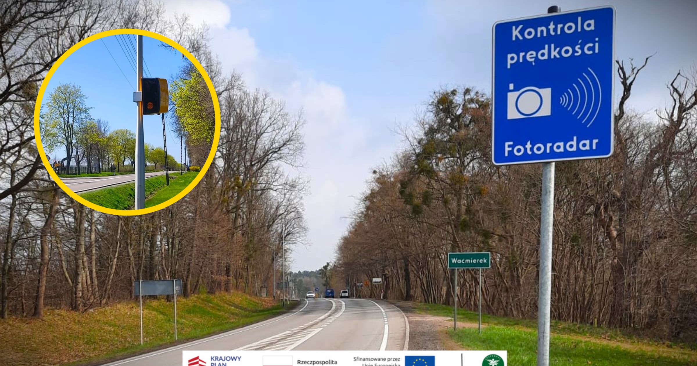 Fotoradar w m. Drohiczyn (woj. podlaskie) na DK62