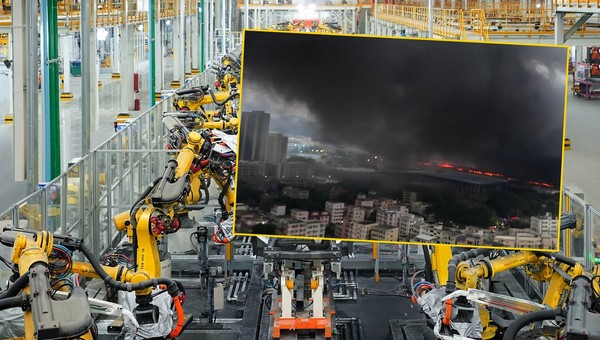 Pożar w fabryce BYD w Shenzen w Chinach