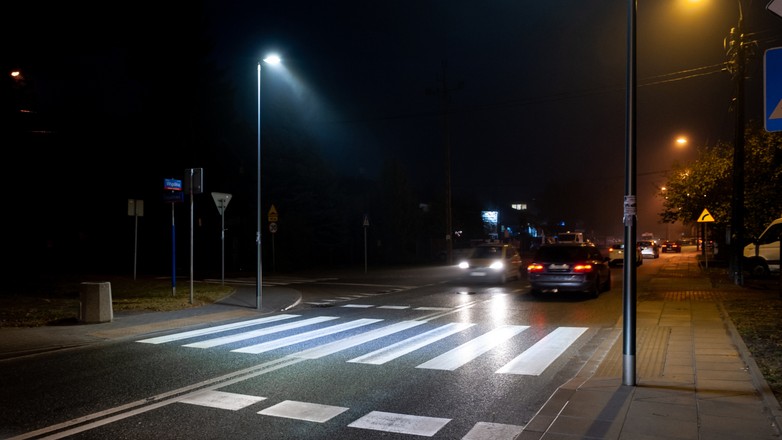 Doświetlone przejście dla pieszych