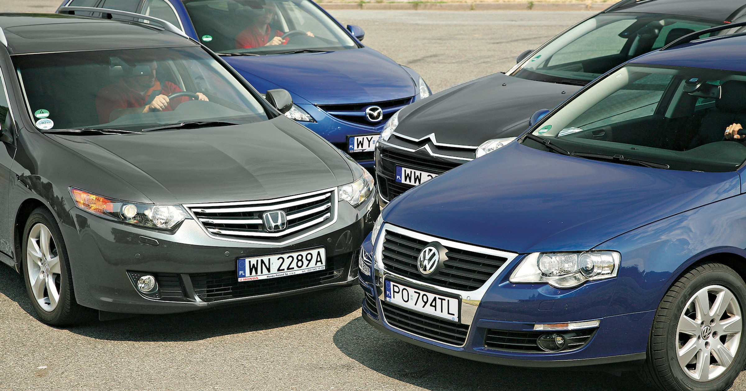 Citroën C5, Honda Accord, Mazda 6 i VW Passat – porównanie