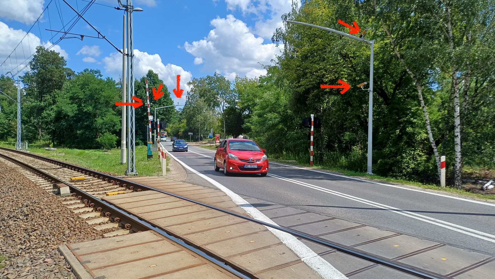 System RedLight na przejeździe kolejowym