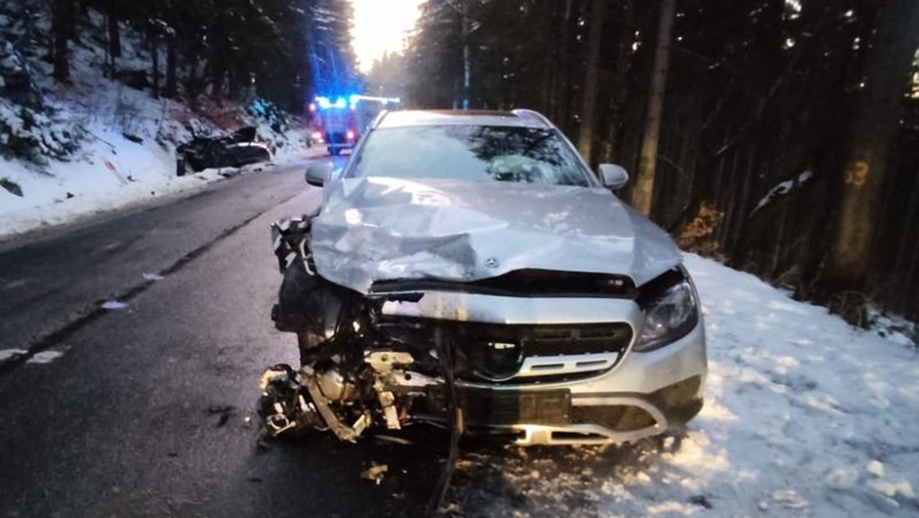 Wypadek w okolicy "zakrętu śmierci"