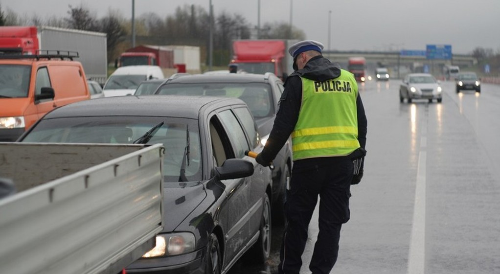 Kontrola policji na A4