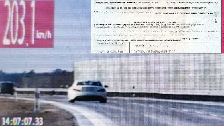 Kierowca Mercedesa jadąc drogą S12 przekroczył dopuszczalną prędkość o 83 km/h