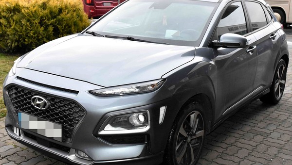 Hyundai Kona z podrobionym numerem VIN zatrzymany przez Straż Graniczną