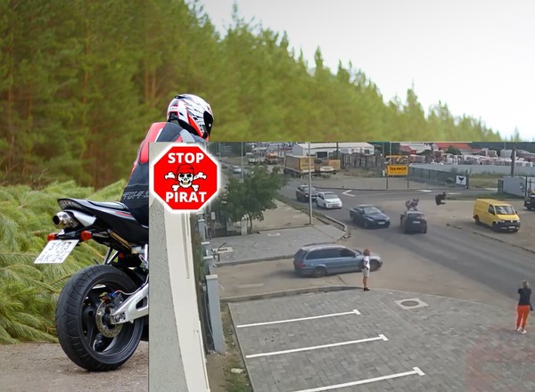 Chciał wyprzedzić. Siła uderzenia wyrzuciła go w powietrze razem z motocyklem [Wideo]