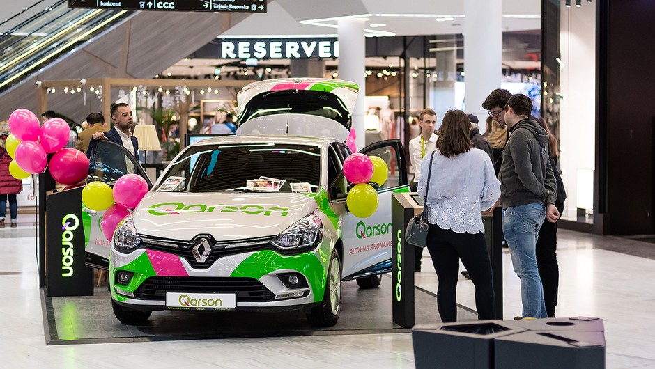 Auta na abonament w centrach handlowych
