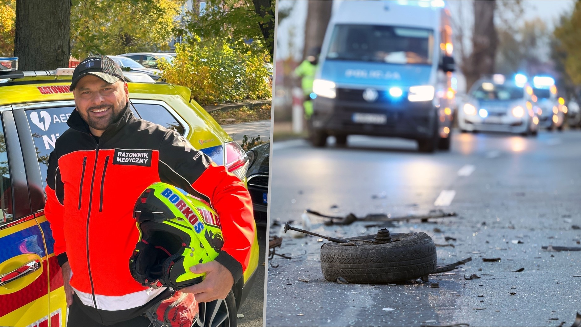 Jadąc z pomocą, sam otarł się o śmierć – Borkoś do dziś odczuwa skutki poważnego wypadku.