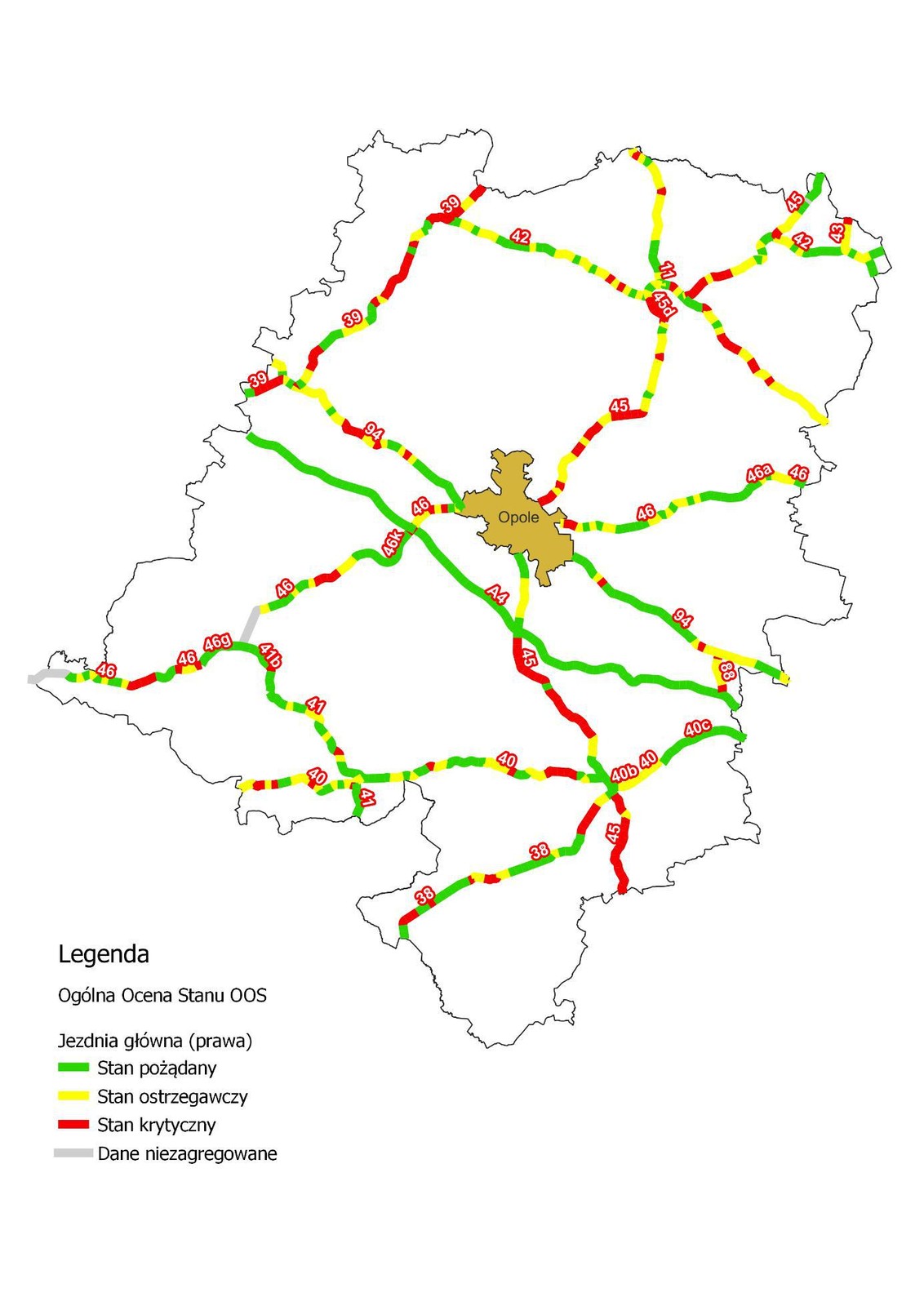 Stan dróg w Polsce - opolskie