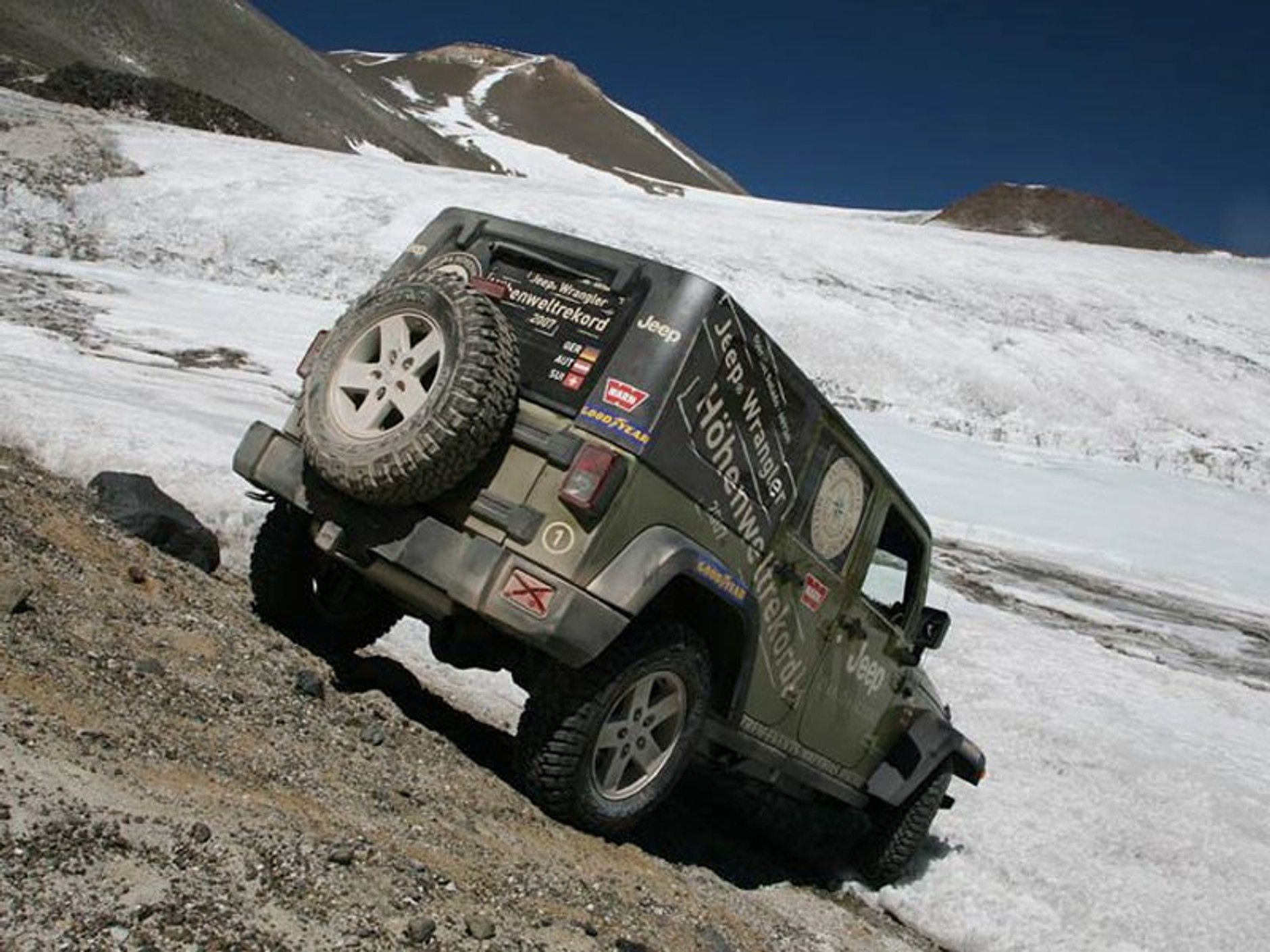 Jeepem Wrangler Unlimited Rubicon na wysokość 6646 m n. p. m.
