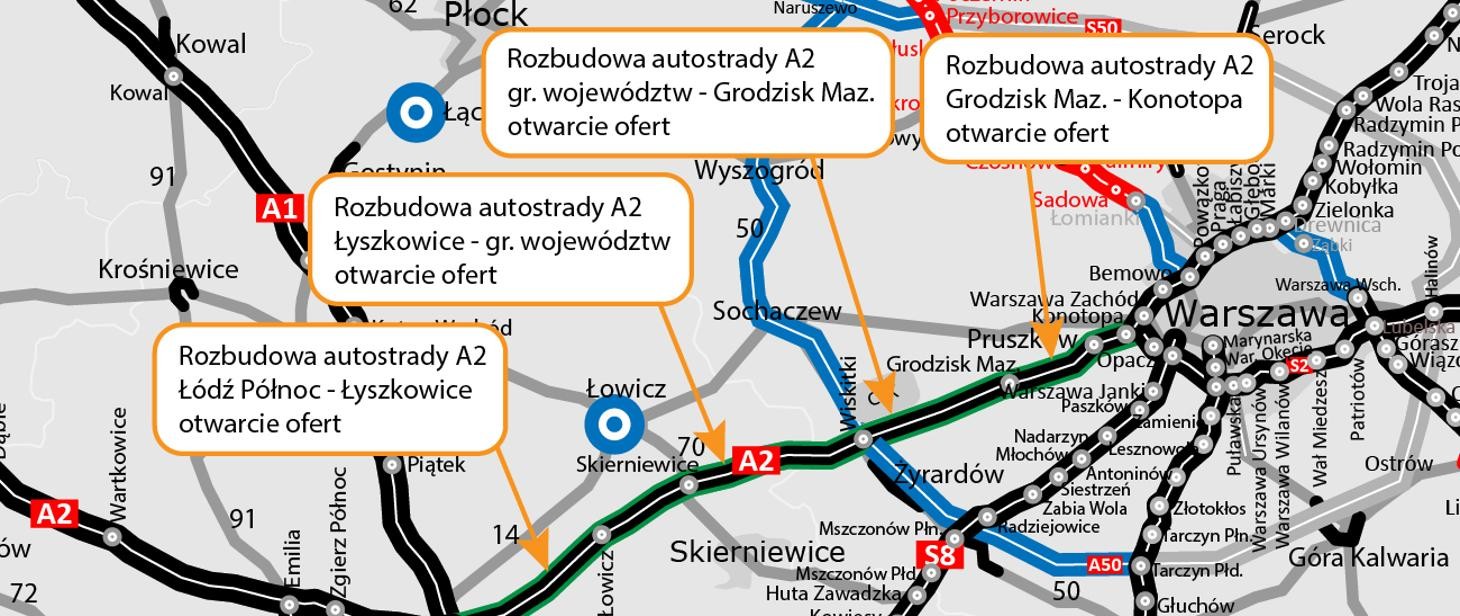 Rozbudowa autostrady A2 od Łodzi do Warszawy