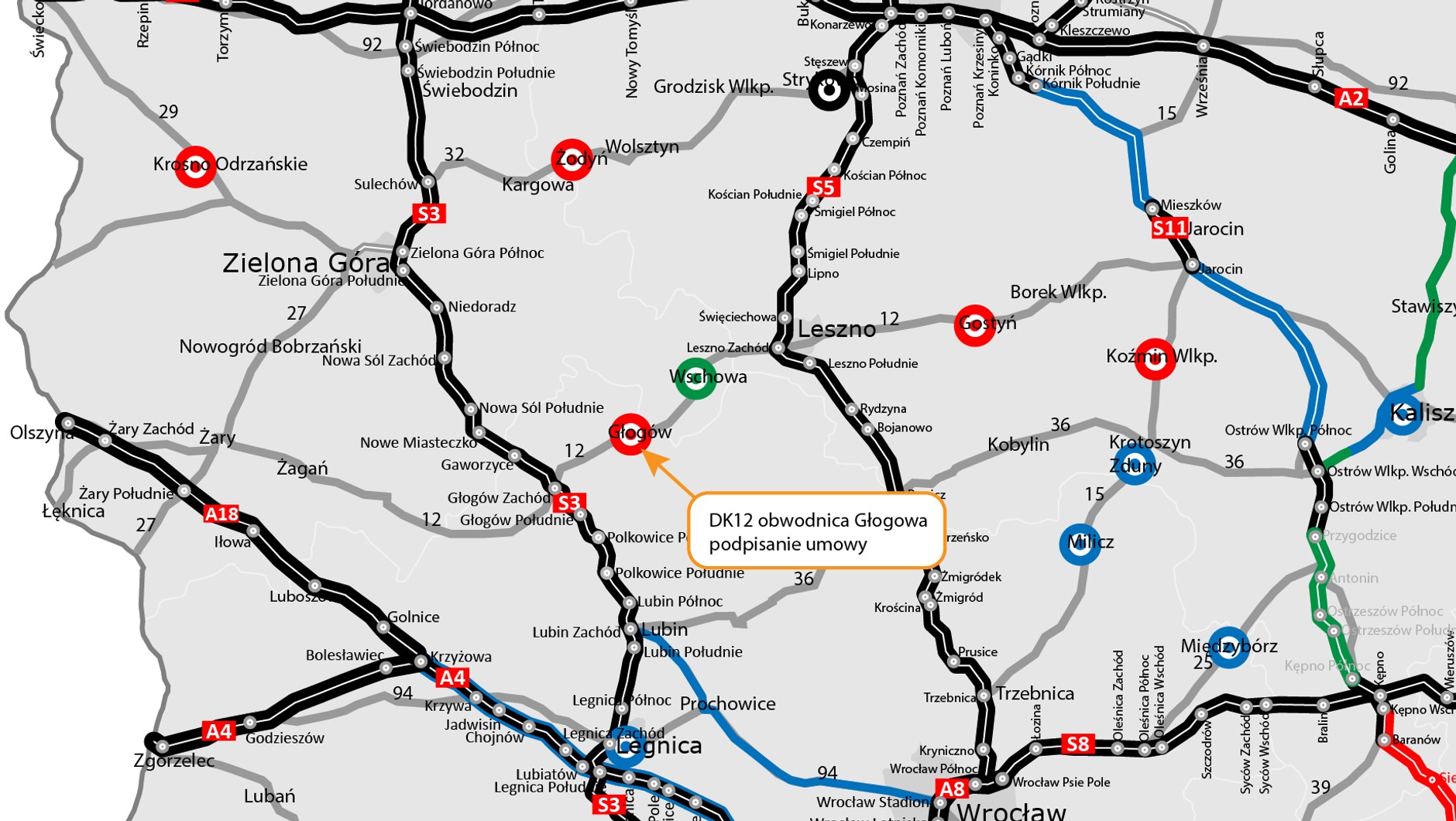 DK12 obwodnicą Głogowa