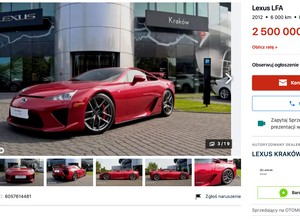 Lexus LFA - unikat do kupienia w Polsce za wielkie pieniądze