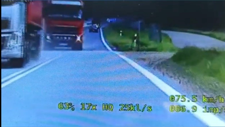 TIR wyprzedzanie na "czołowe"