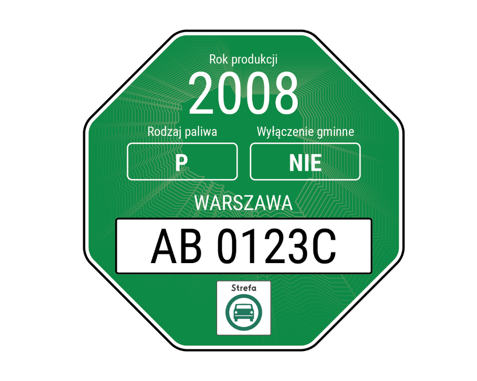 Nieaktualny wzór naklejki