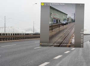 Jechał samochodem po torach tramwajowych. "Dziadek, co ty robisz?!"