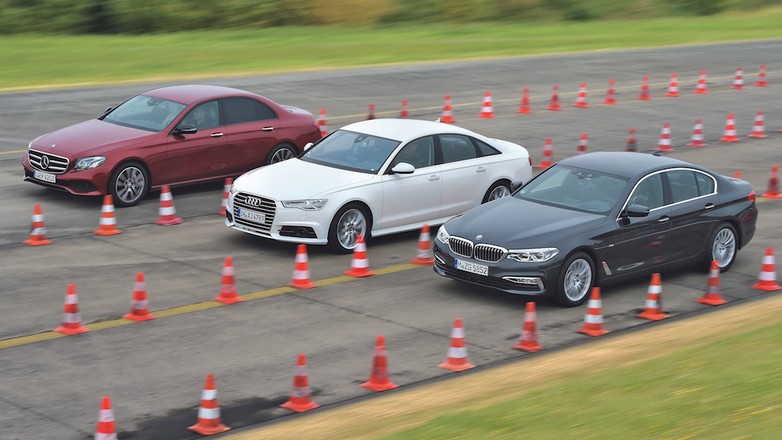 BMW 530d kontra Audi A6 3.0 TDI quattro i Mercedes E 350d