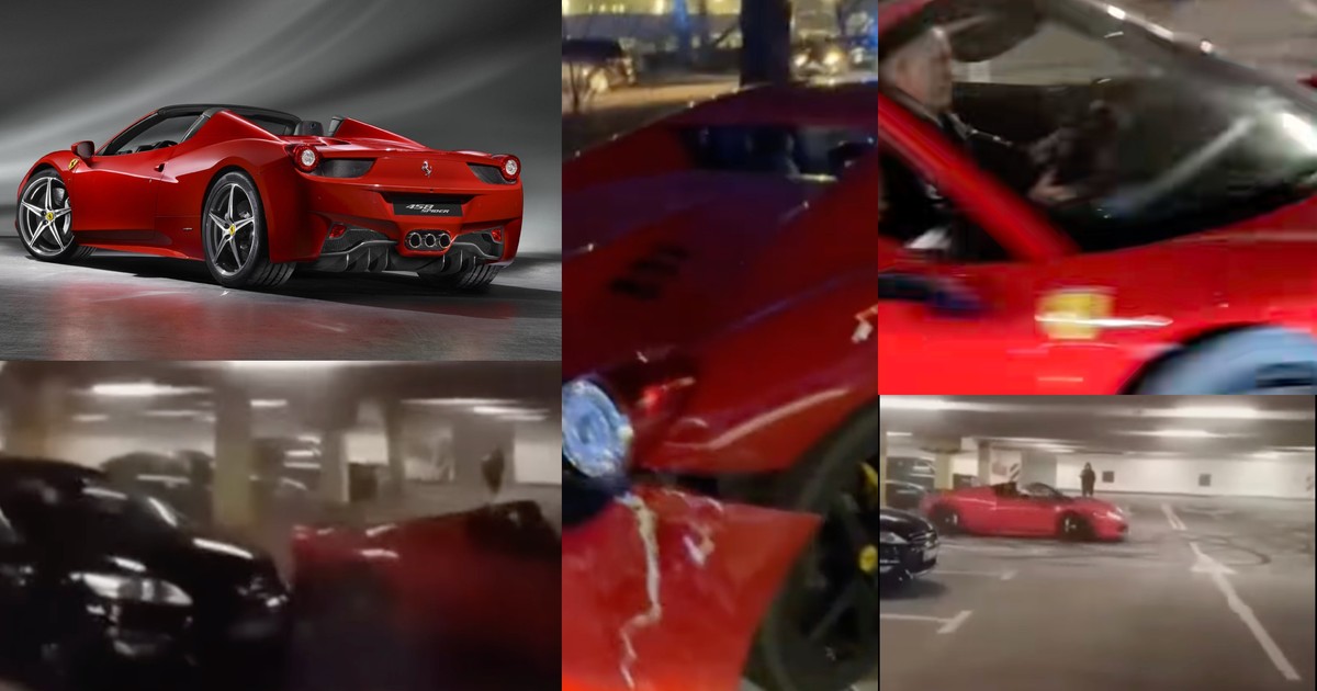 Znany tiktoker driftował w centrum handlowym i rozbił cudze auto. Filmiki trafiły do sieci