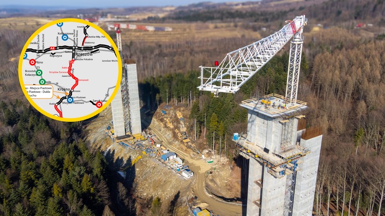 Budowa najwyższej estakady w Polsce w ciągu drogi S19