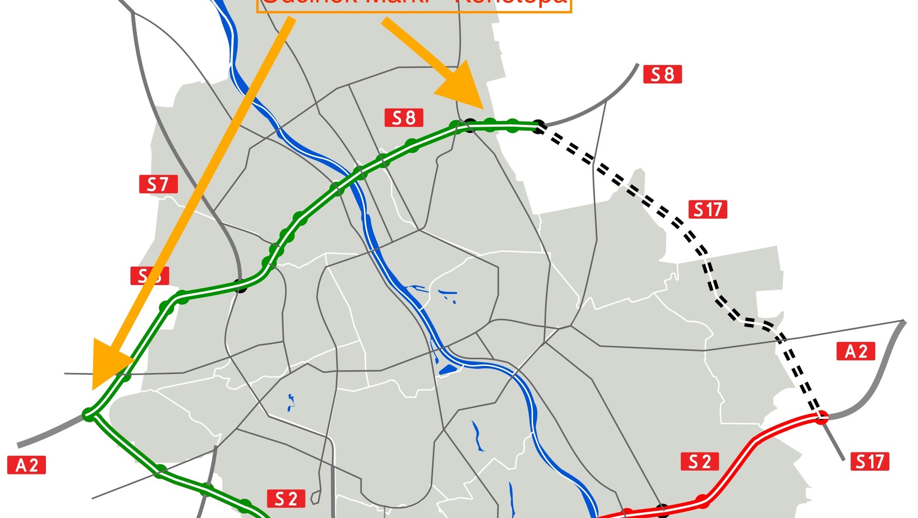 Odcinkowe pomiary prędkości na S8 i S2 w Warszawie