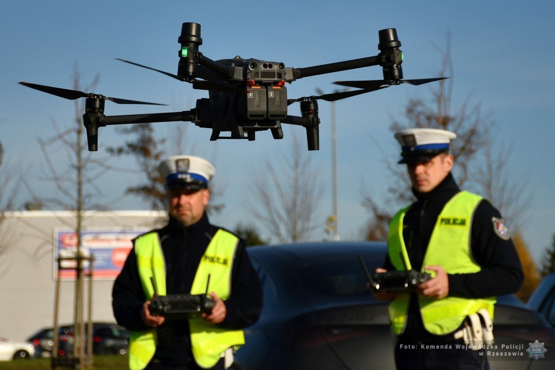 Policyjny dron w akcji