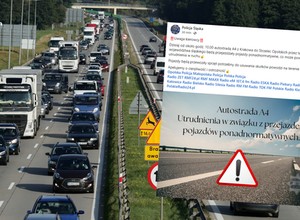 Utrudnienia na A4. Mogą potrwać wiele godzin. Jedzie sprzęt, który pomoże przy powodzi