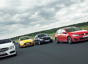 Golf GTI kontra Focus ST, BMW serii i i Mercedes klasy A: sportowe kompakty - mocniejsze niż kiedykolwiek