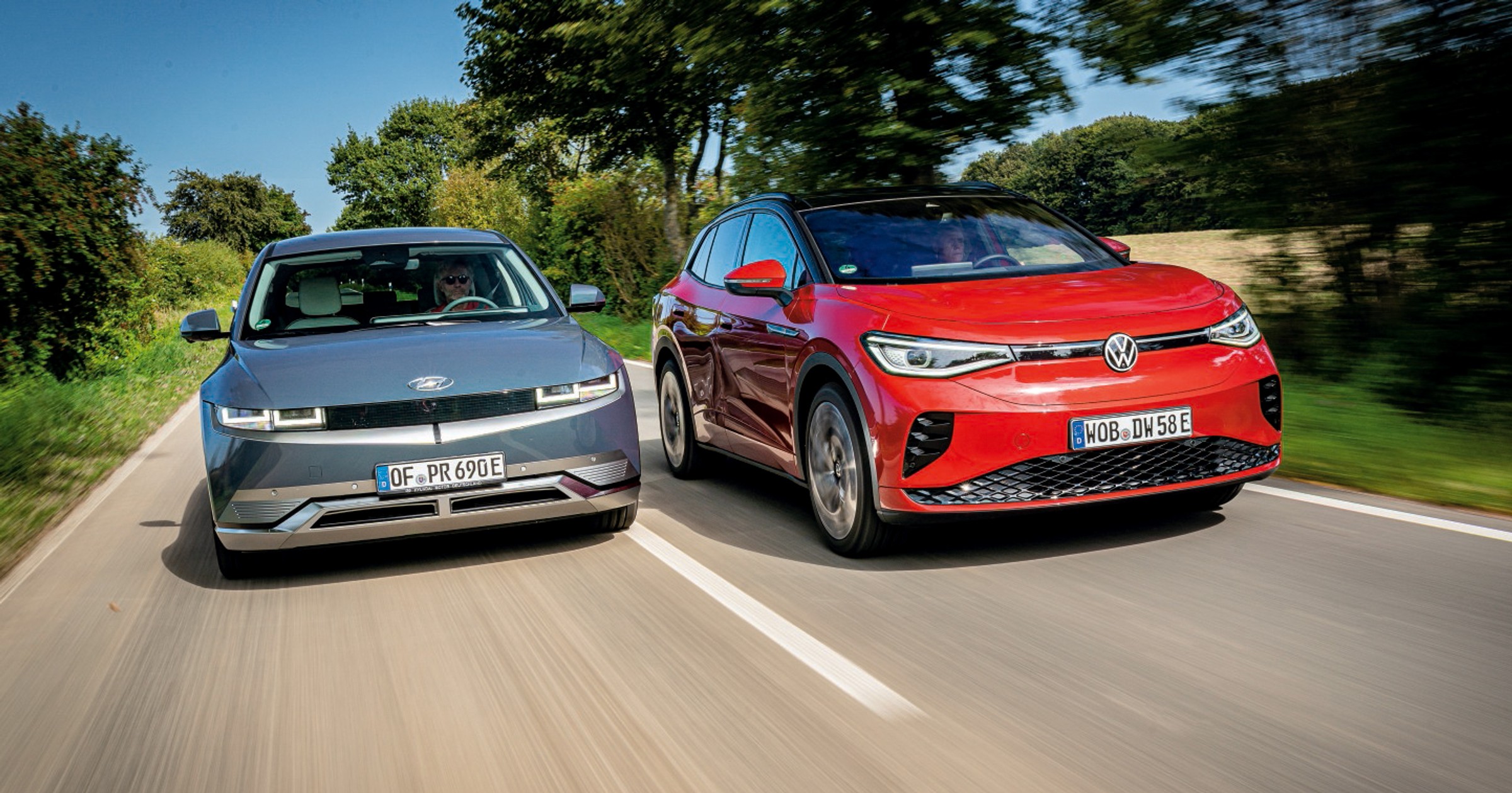 Hyundai Ioniq 5 i Volkswagen ID.4 - porównanie rodzinnych elektrycznych SUV-ów