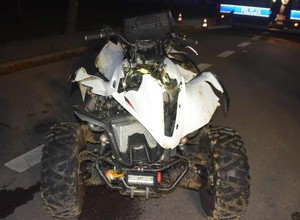 Kierowca quada zderzył się z rowerzystką. Interweniowało LPR