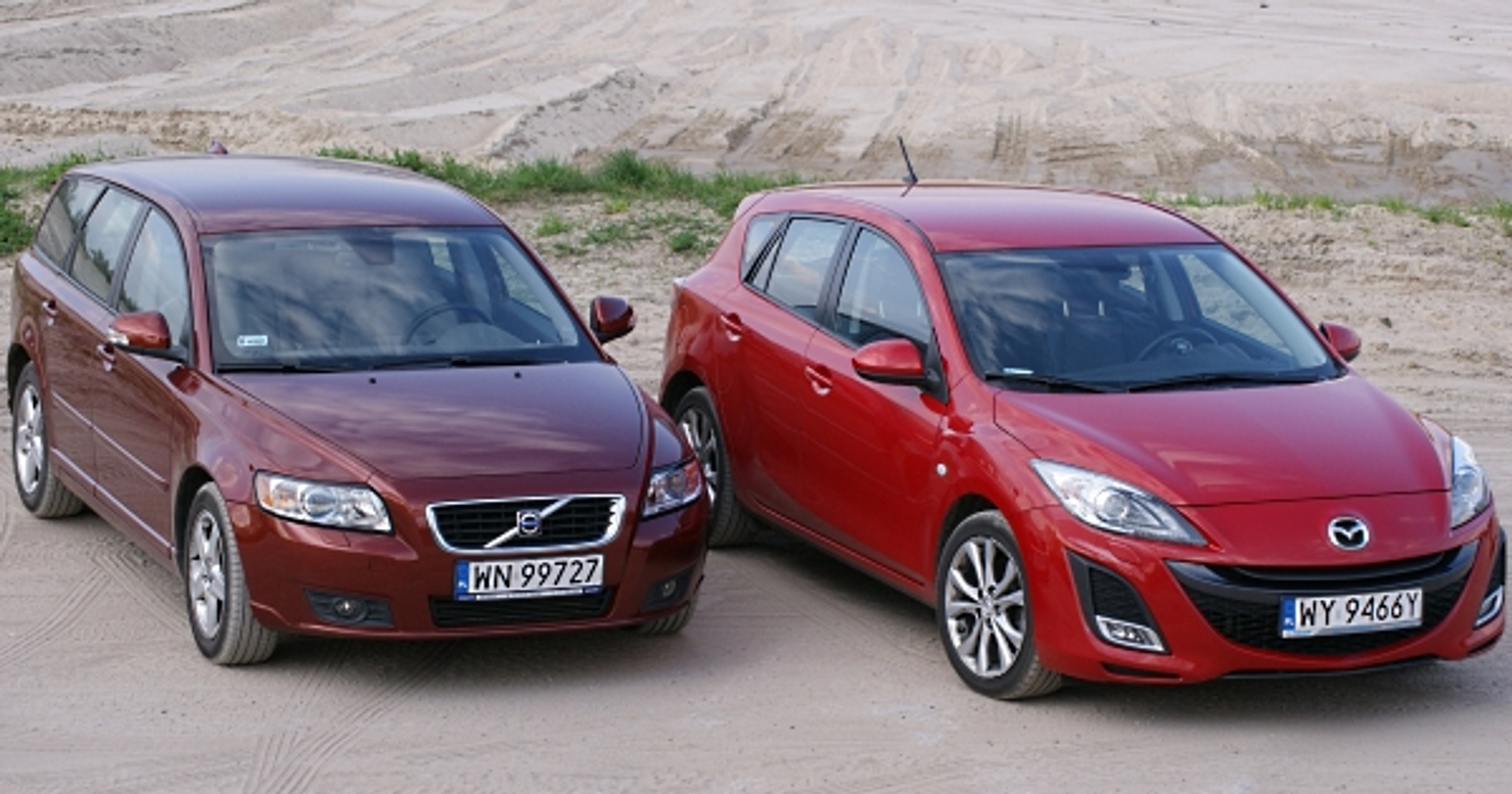 Mazda3 i Volvo V50