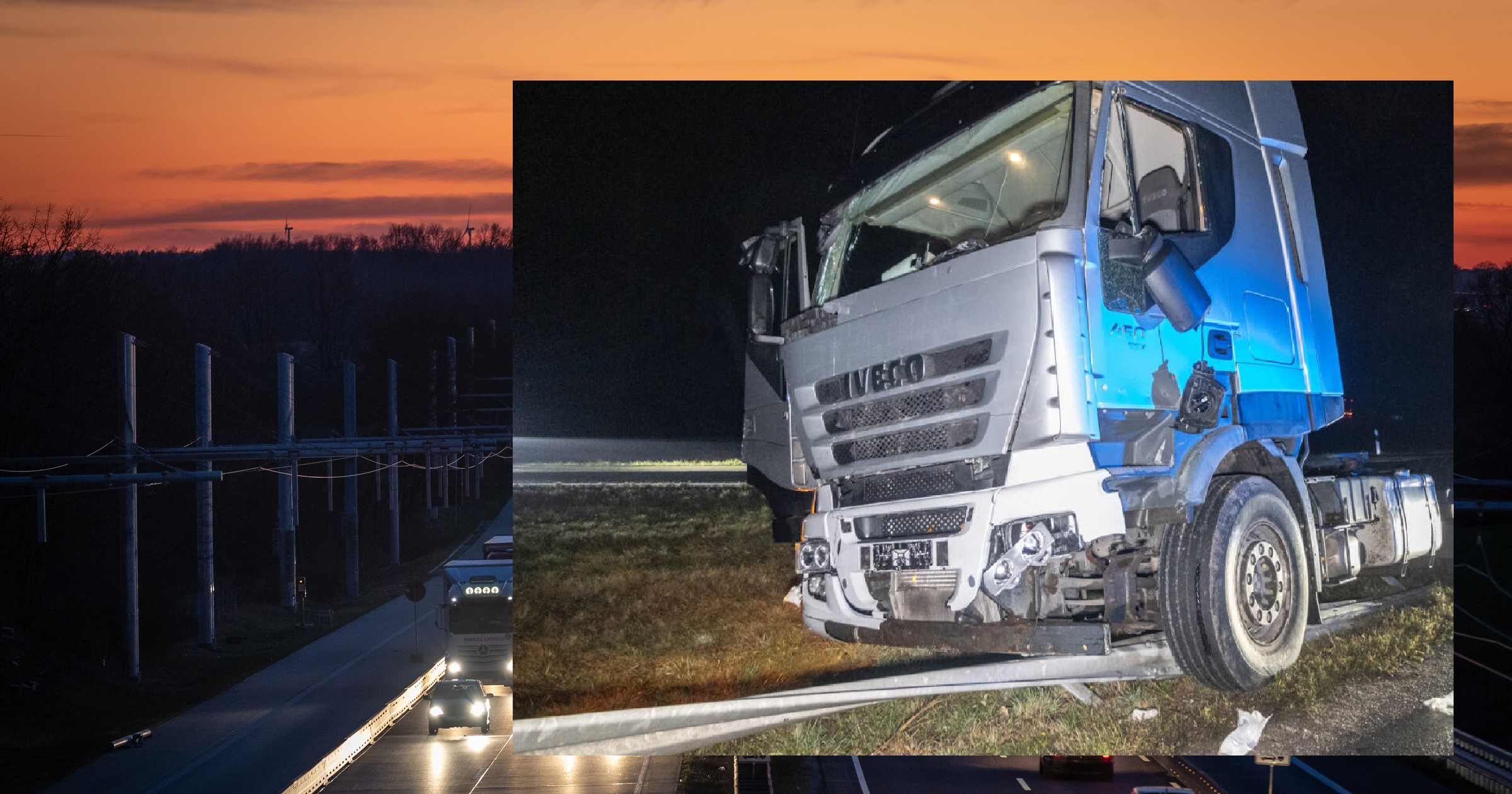 Ciężarówka przejechała 30 km bez kontroli